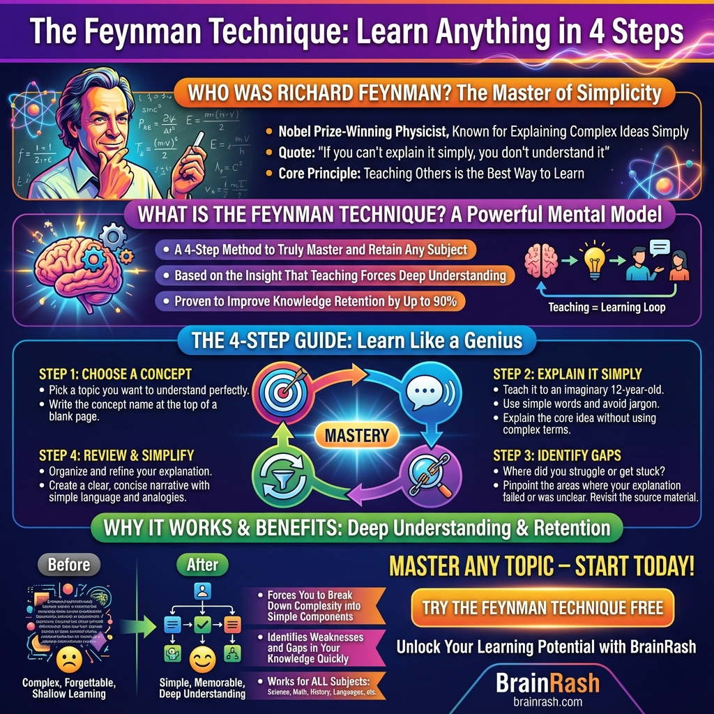The Feynman Technique: Learn Anything in 4 Steps | Blog | BrainRash